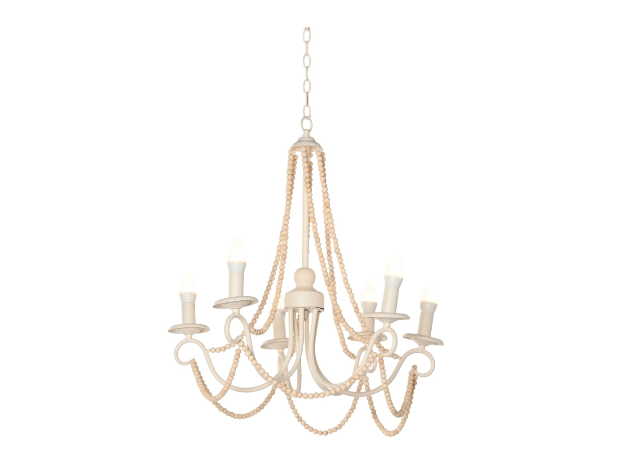 Lampadario da soffitto in legno e metallo misura 60x53x55cm