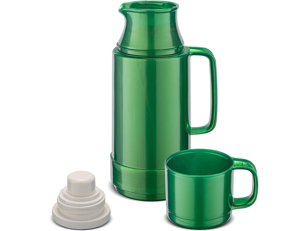 Bottiglia termica 500 ml shiny jade verdone con tazza per bevande calde e fredde - Rotpunkt