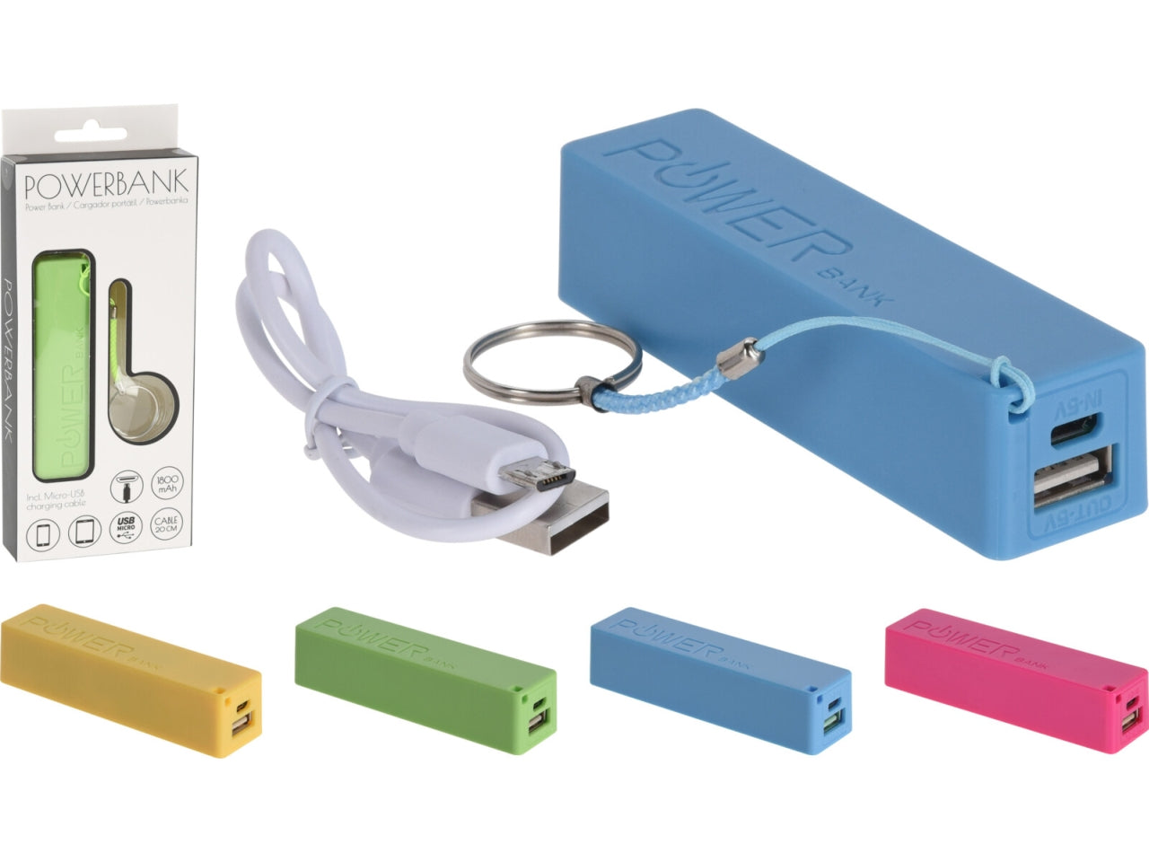 Powerbank 1800mah in colori assortiti