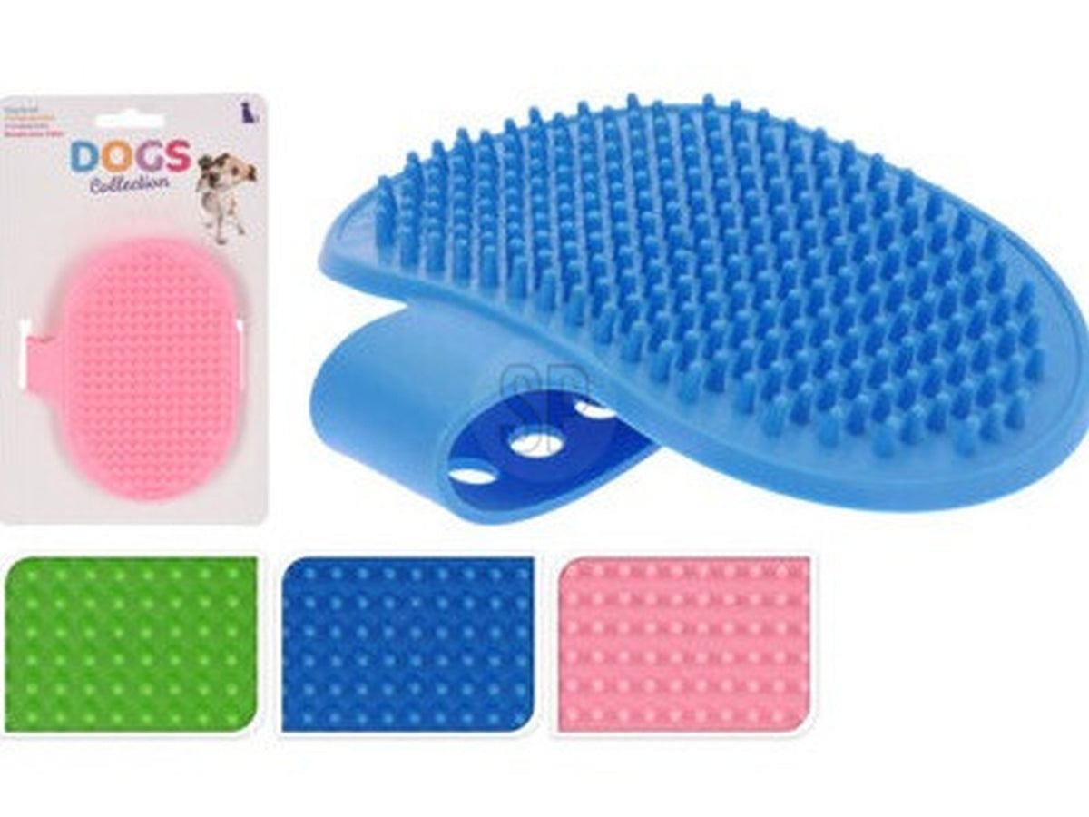 Spazzola cani in silicone 25cm - colori assortiti