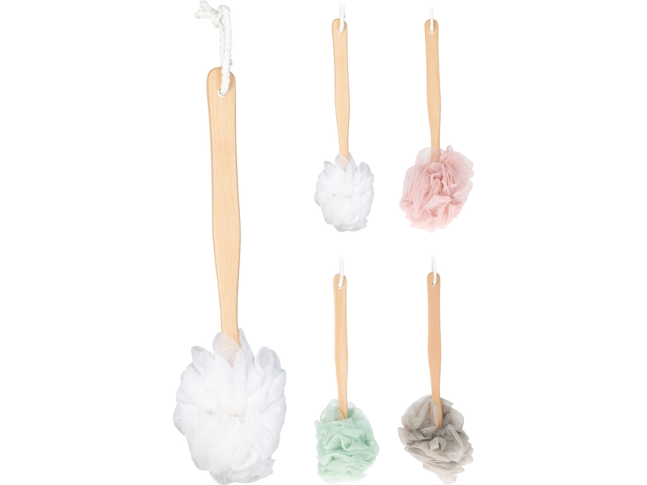 Spugna bagno con manico 39cm in colori assortiti