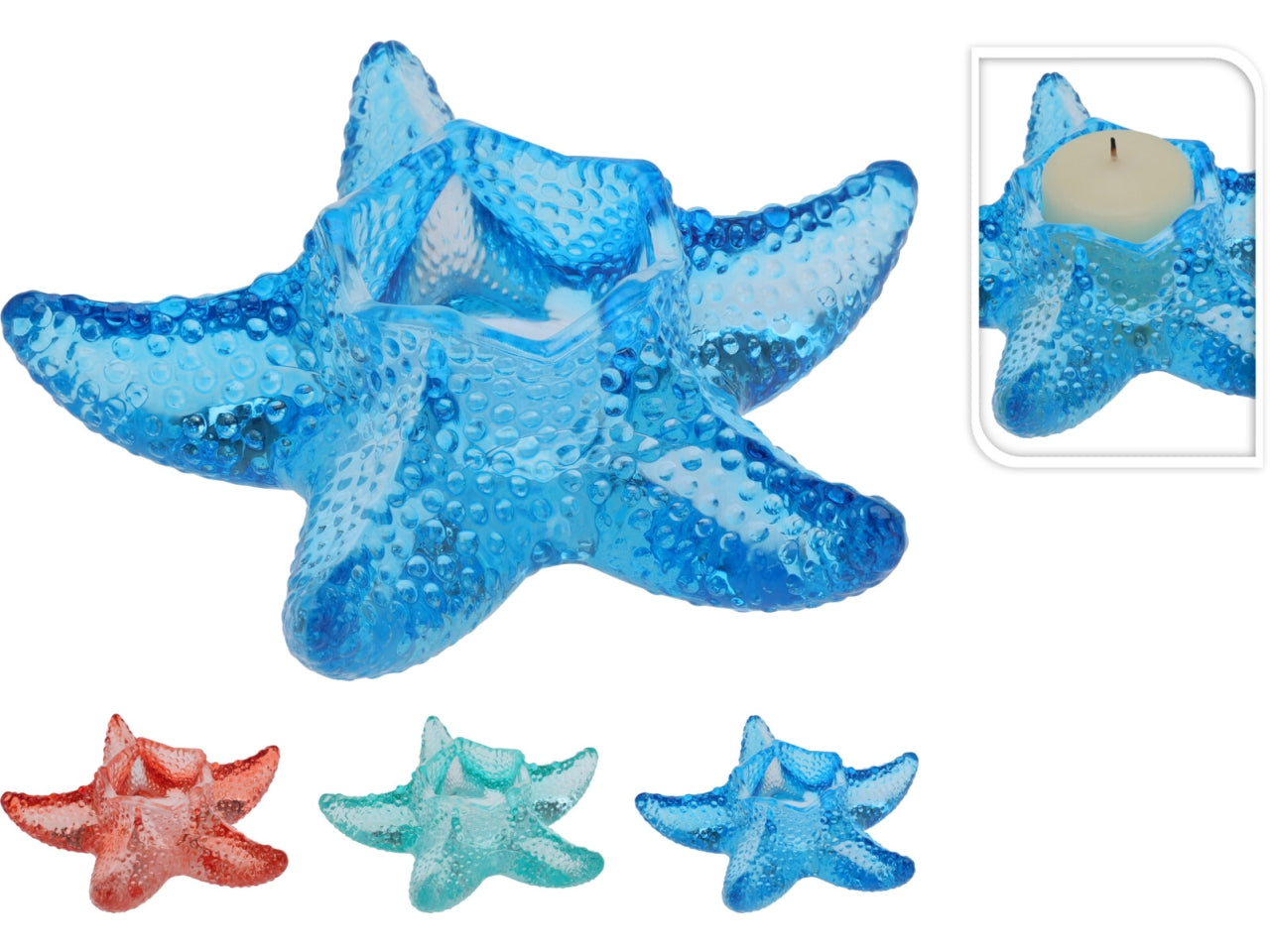 P.candela a forma di stella marina 13cm in colori assortiti