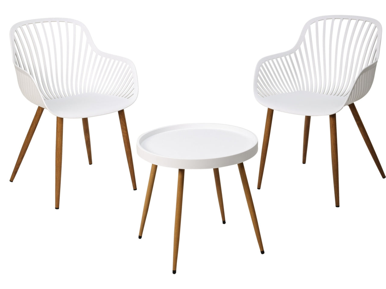 Set giardino 3 pezzi in pp colore bianco