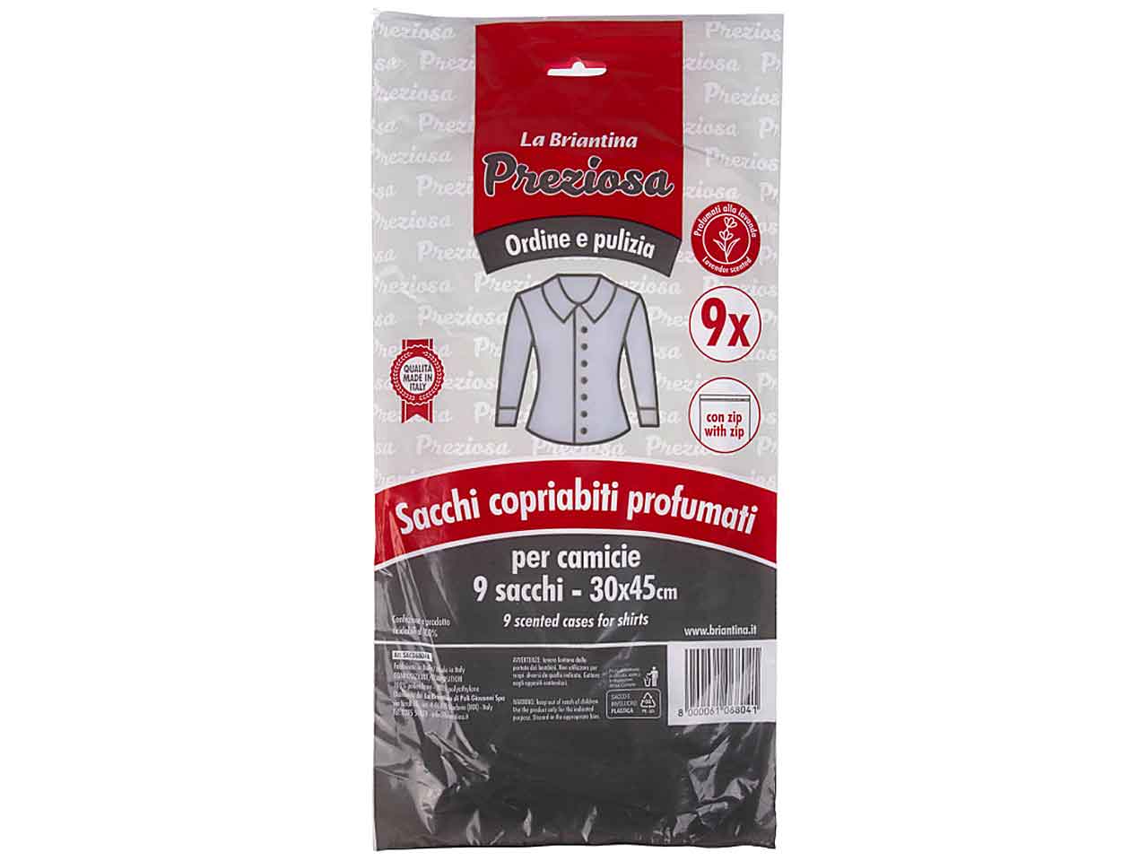 Sacca copricamicia 9 pezzi 30x45cmsac06804a