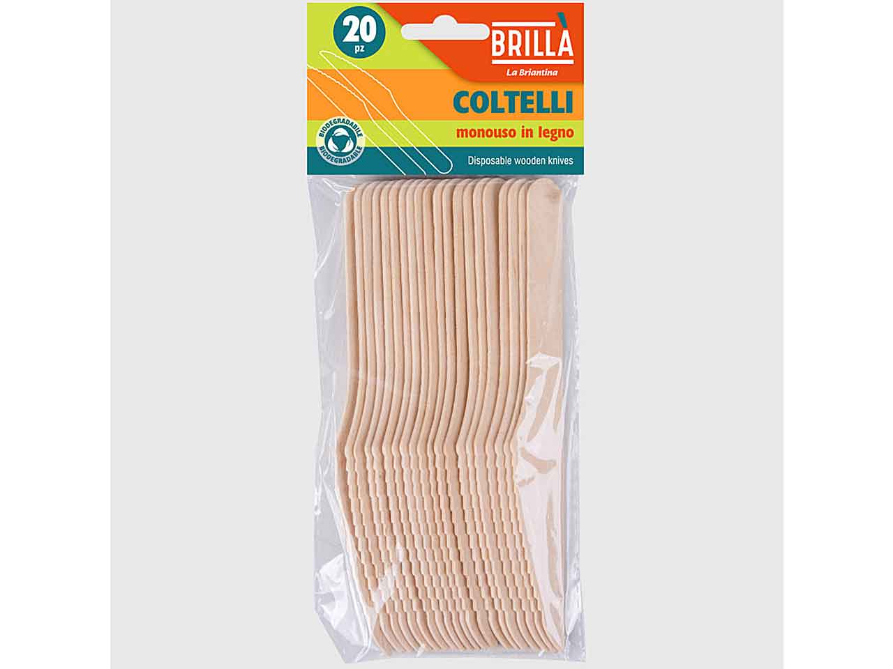 Coltello legno 20 pezzi 16cm pos06704a