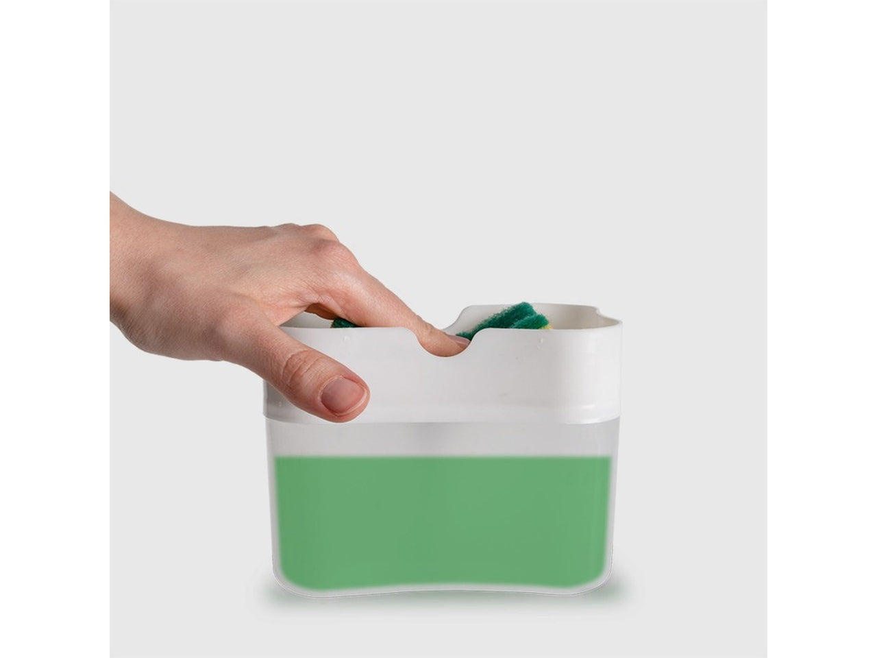 Set dosatore vulcano + spugna per detergente stoviglie