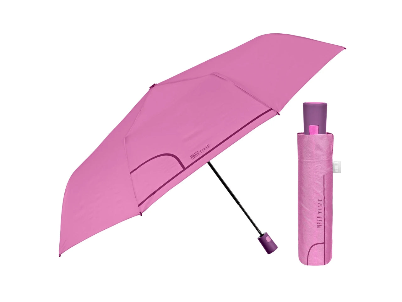 Ombrello da donna mini con apertura automatica in 6 colori assortiti tinta unita - Perletti