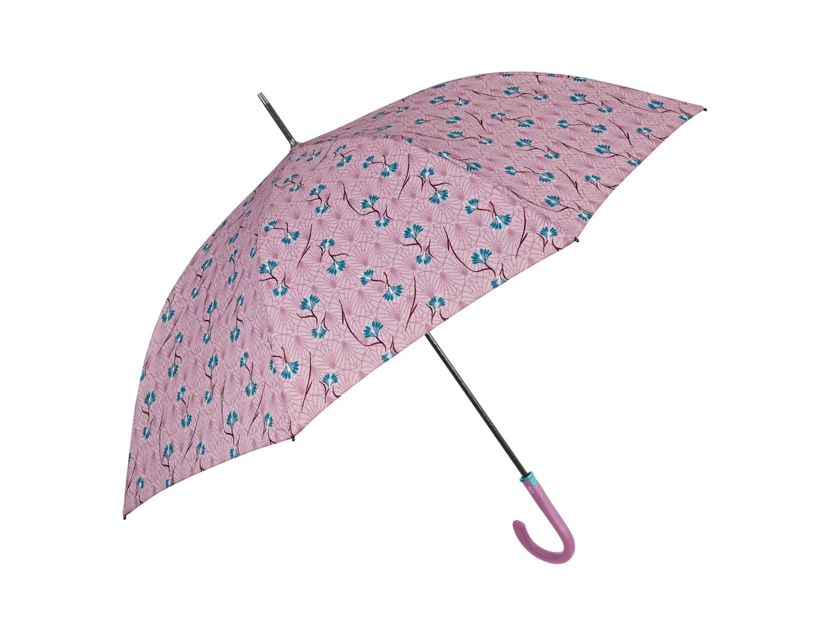 Ombrello XL da donna con apertura automatica floreale in 3 colori assortiti - Perletti $