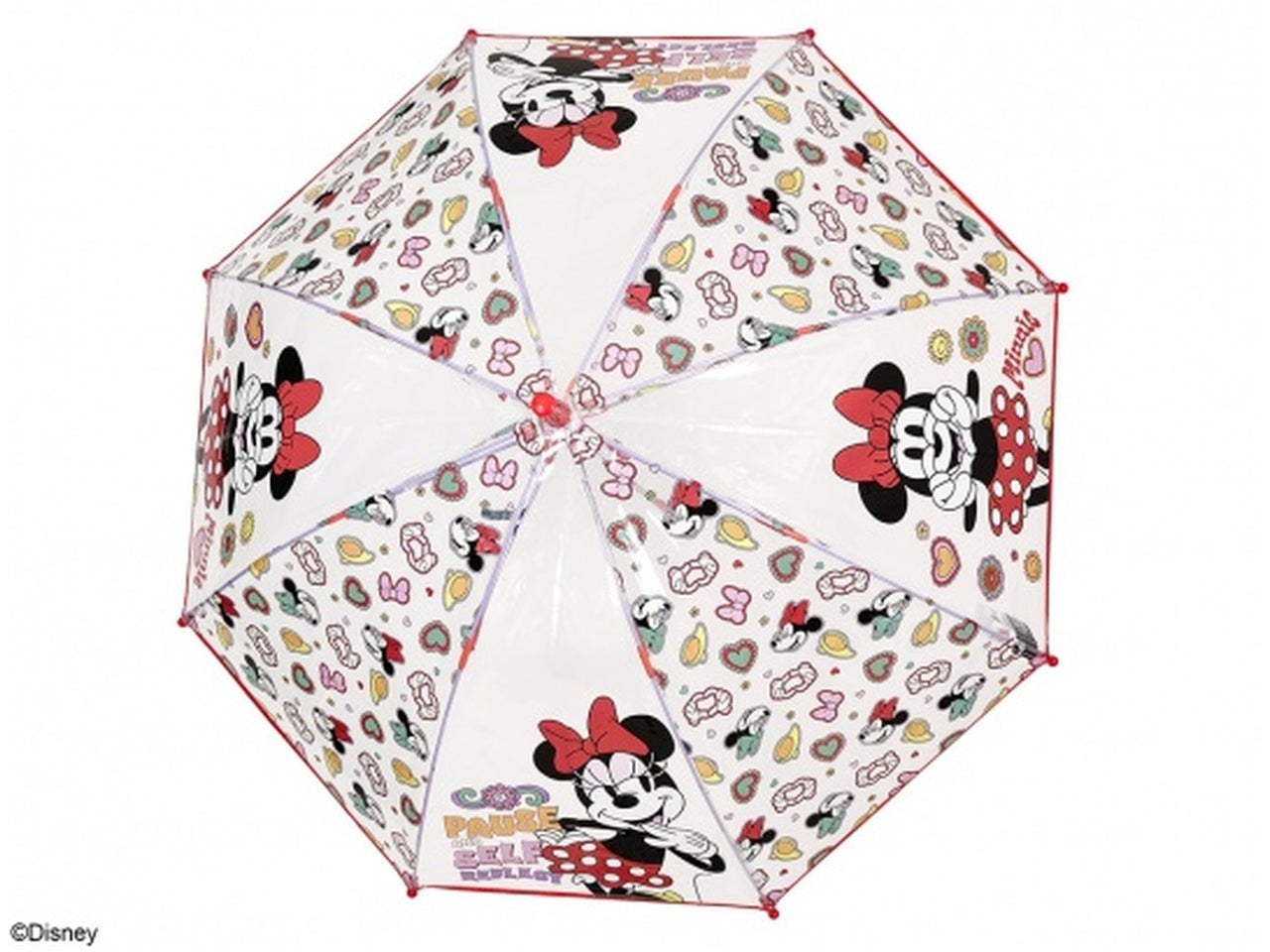 Ombrello Minnie per bambina con apertura automatica trasparente - Perletti