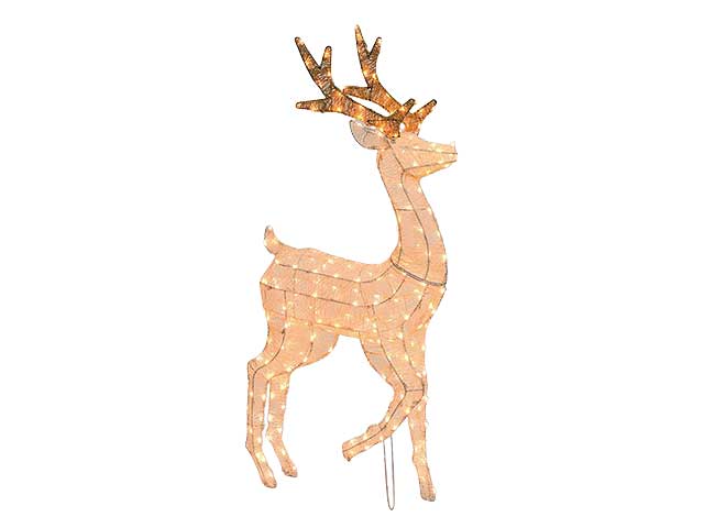Renna 3d 125cm con 240led bianco luce fissa per uso interno/esterno IP44