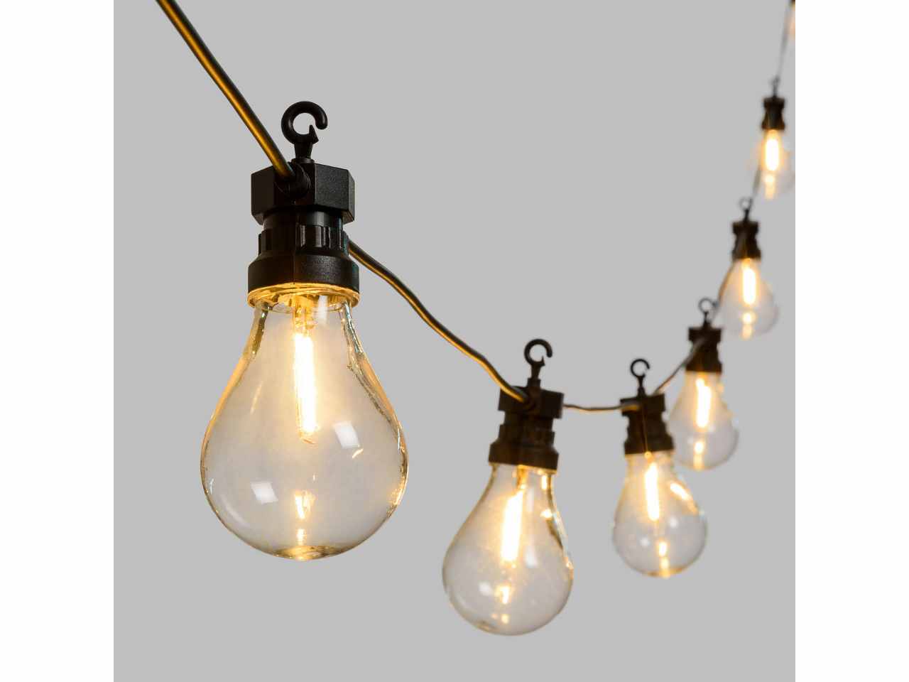 Catena luci party 10 lampadine led 4+5.5mt