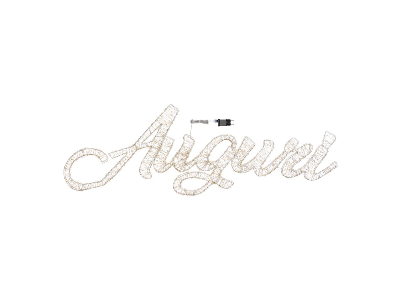 Scritta auguri 150xh.49cm 4000 microled bianco caldo e gioco di luce automatico flashled diamond, per uso interno/esterno
