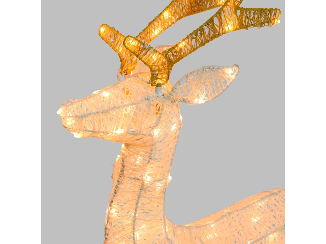 Renna 3D 50x15xh.85cm con 120led bianco luce fissa per uso interno/esterni IP44