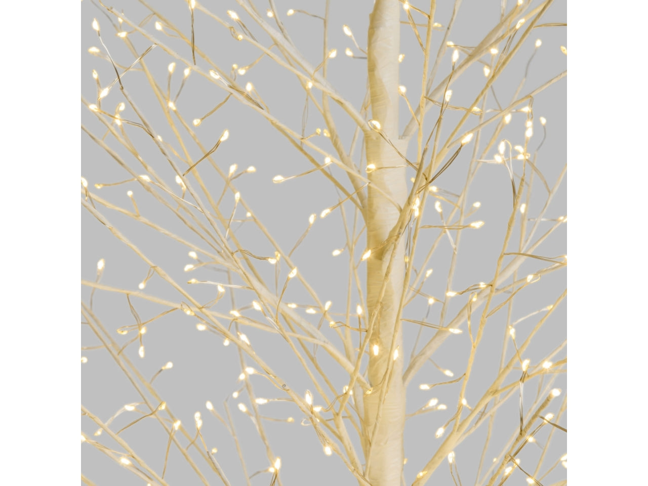 Albero tiglio 170cm ramo bianco diametro 105cm con 784microled bianco caldo e giochi di luce automatico flashled diamond per uso interno/esterno IP44