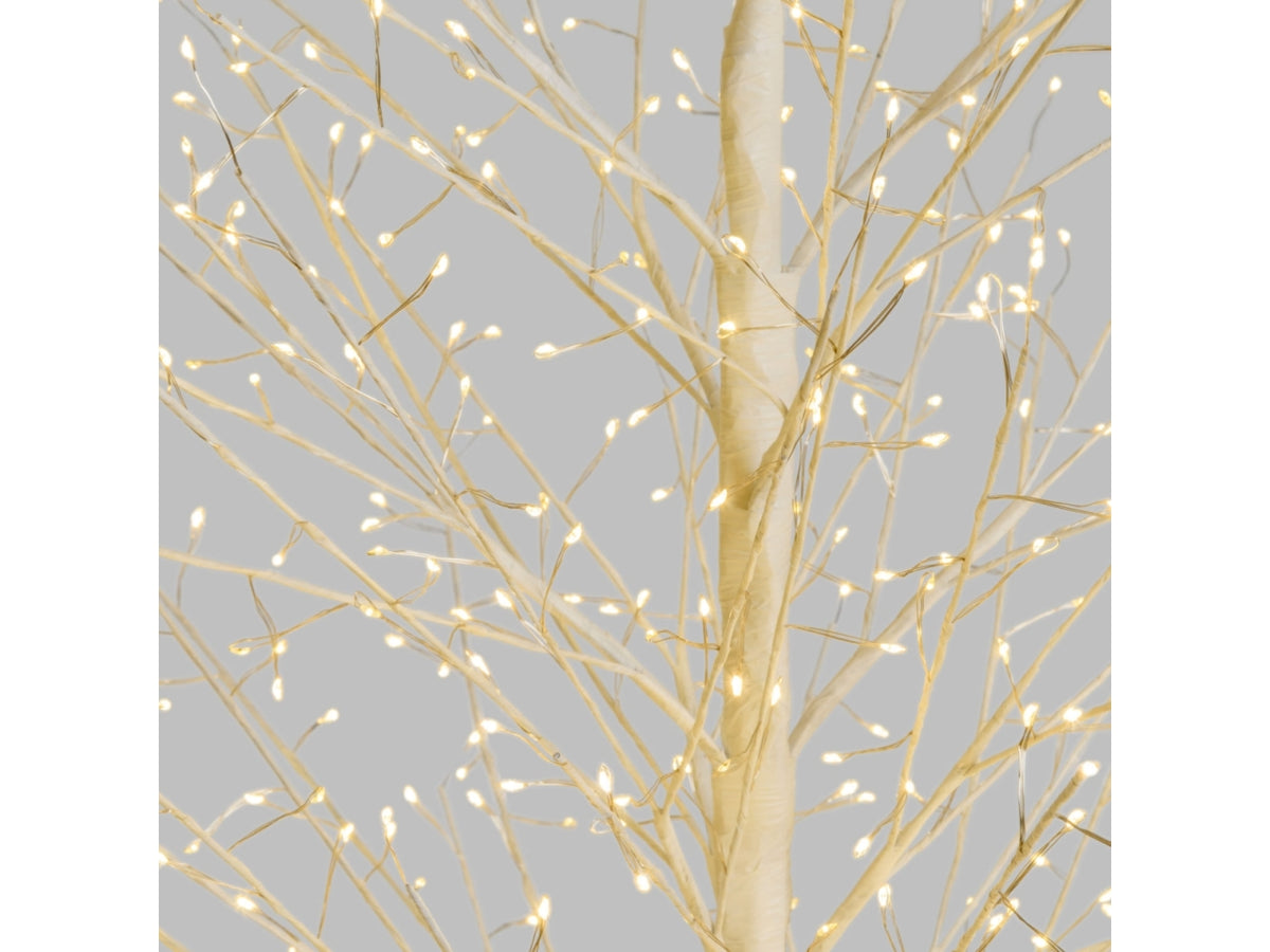 Albero tiglio 170cm ramo bianco diametro 105cm con 784microled bianco caldo e giochi di luce automatico flashled diamond per uso interno/esterno IP44