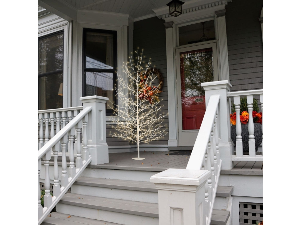 Albero tiglio 170cm ramo bianco diametro 105cm con 784microled bianco caldo e giochi di luce automatico flashled diamond per uso interno/esterno IP44