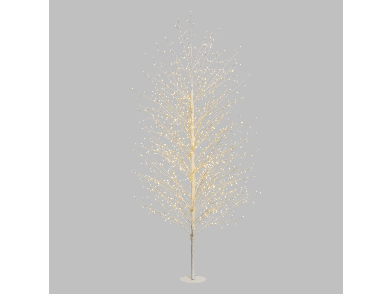 Albero tiglio 200cm ramo bianco diametro 110cm con 1120microled bianco caldo e giochi di luce automatico flashled diamond per uso interno/esterno IP44