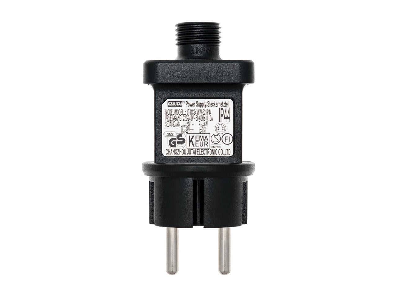 Ricambio trasformatore opzionale con spina europea ip44 (cee7/4), uscita 24v dc max 6 watt - modello: 24v