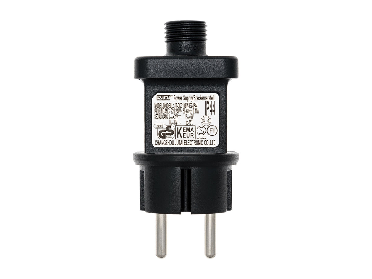 Ricambio trasformatore opzionale con spina europea ip44 (cee7/4), uscita 31v dc max 6w - modello: 31v