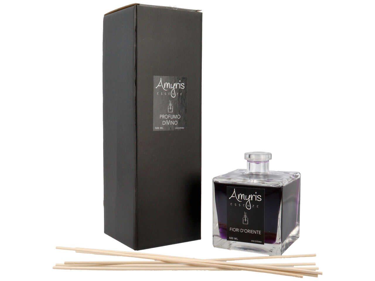Diffusore con bacchette profumo di vino 500ml