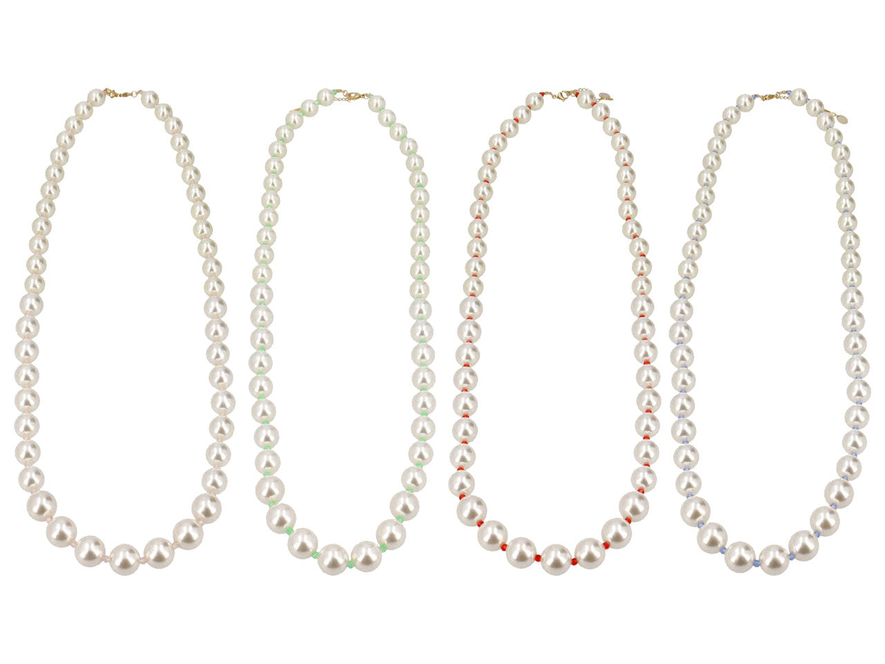 Collana perla acrilico + cristallo