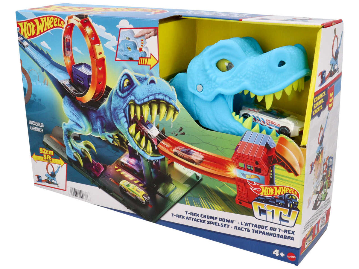 Hot wheels city sfraccia sul t-rex