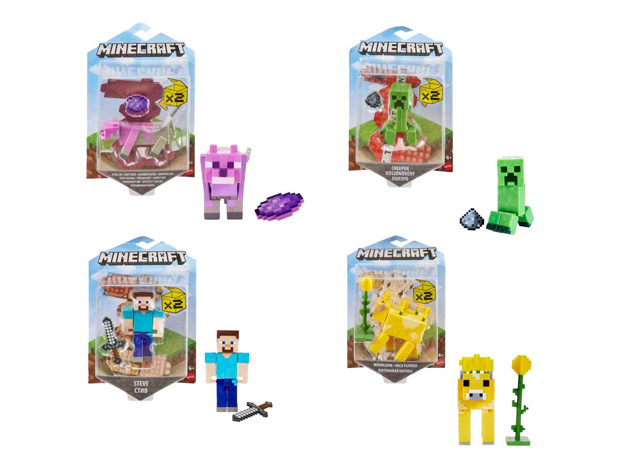Minecraft personaggi modelli assortiti
