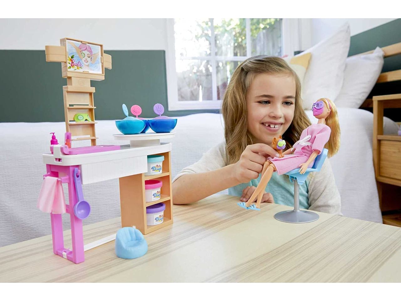 Barbie alla spa playset concagnolino e accessori
