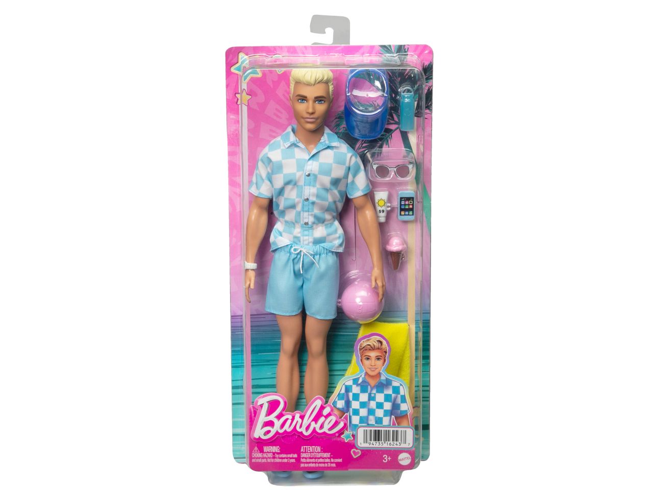 Mattel fashion doll barbie movie - ken beach