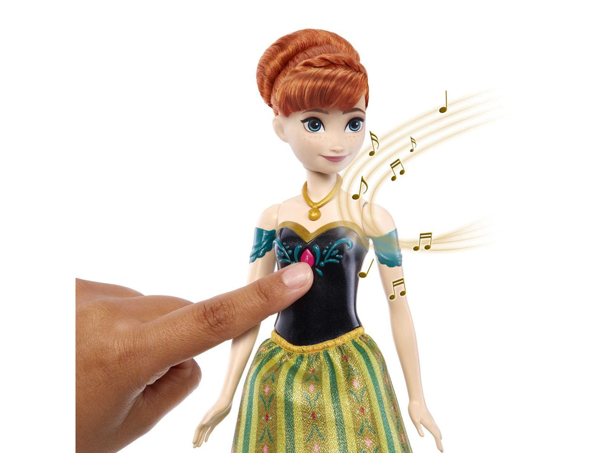 Fashion doll mattel disney frozen bambola cantante anna oggi, per la prima volta $