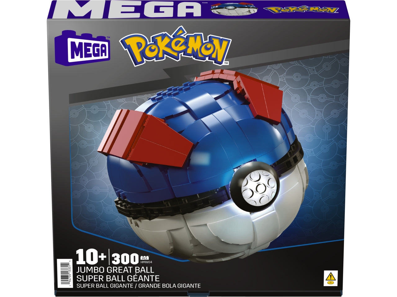 Mega pokeman pokeball gigante da costruire 299 mattoncini