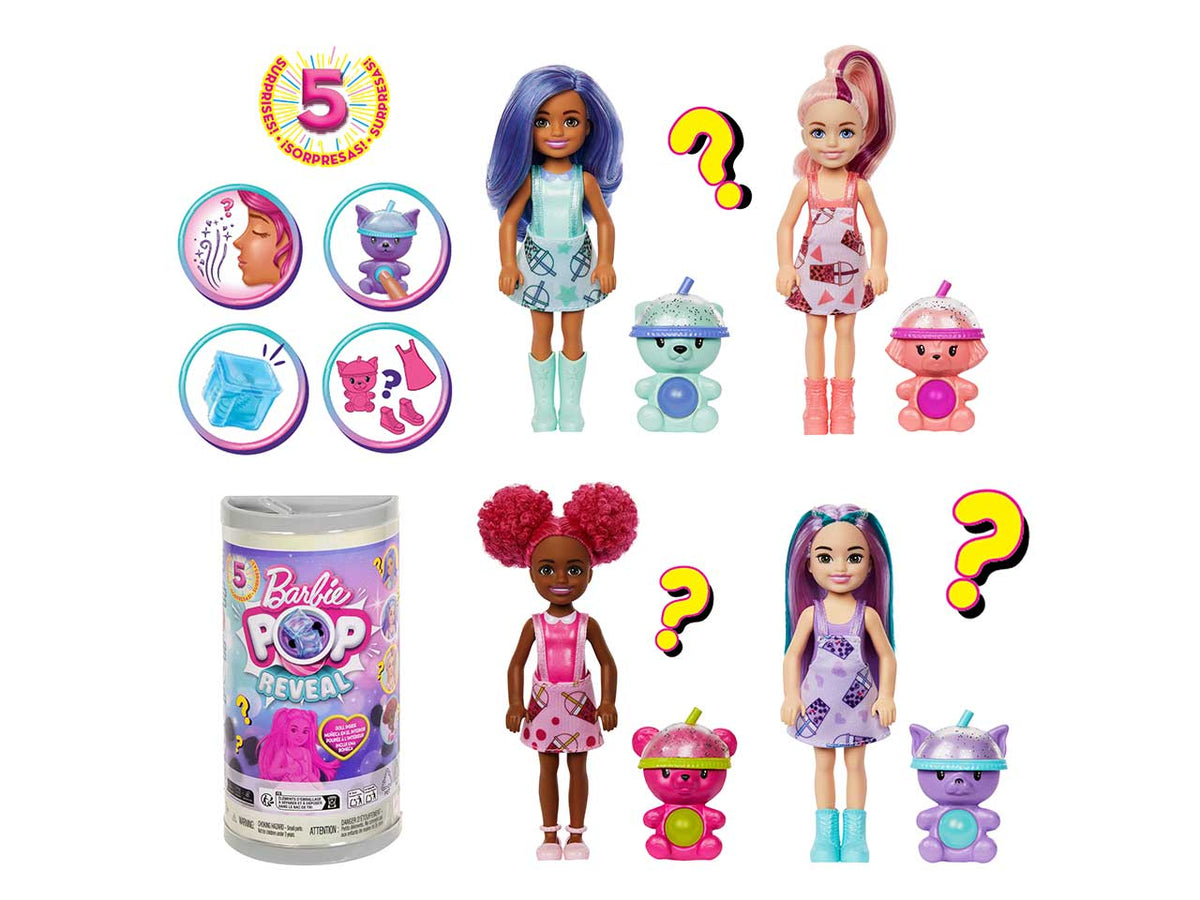 Barbie Pop reveal bubble Chelsea, bambole casuali per bambine 5 cm 3+ Mattel $