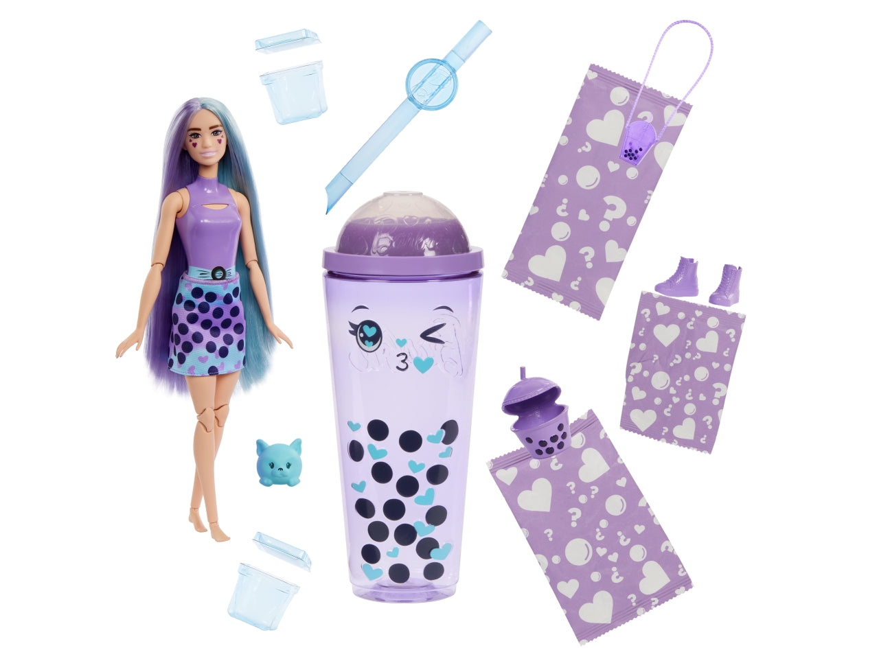 Barbie Pop reveal bubble, bambole casuali per bambine 11cm 3+ Mattel