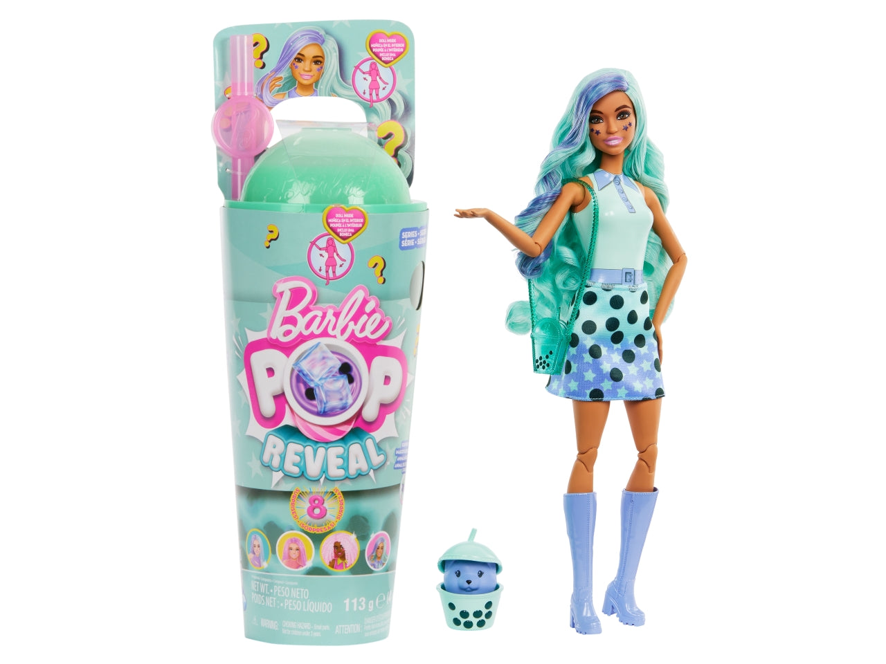 Barbie Pop reveal bubble, bambole casuali per bambine 11cm 3+ Mattel