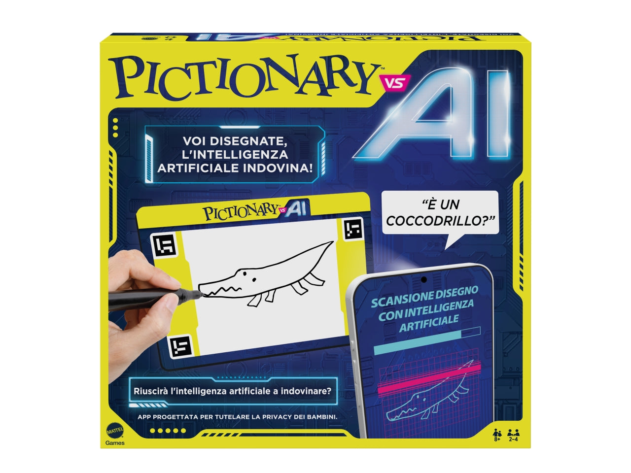 Pictionary vs AI, Lavagnetta da disegni per bambini con IA 8+ Mattel $