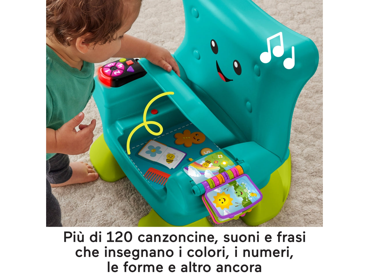 Laugh & Learn, Sedia giocattolo interattiva per bambini 1+ Fisher Price