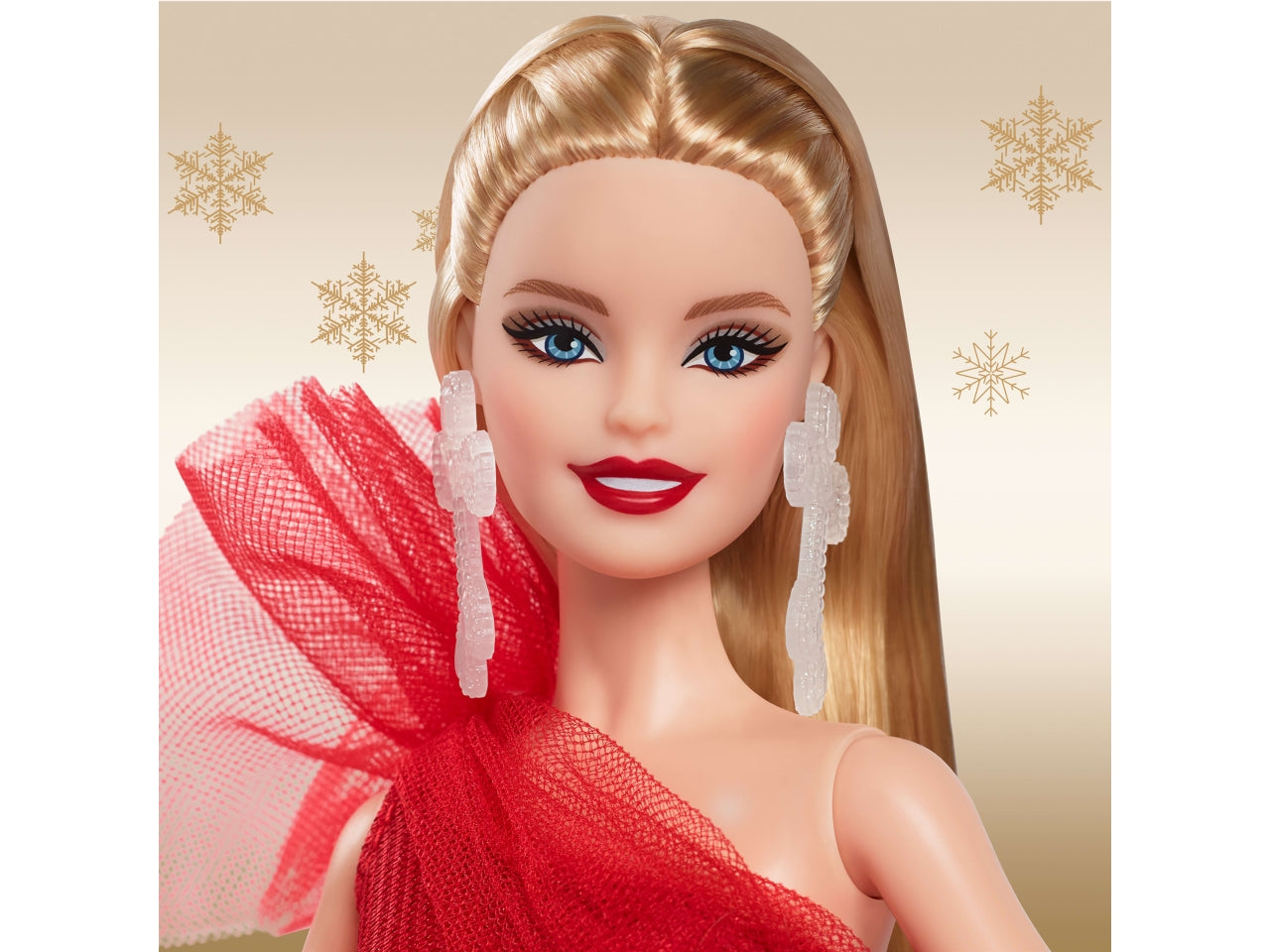 Barbie Magia delle Feste 2024, bambola bionda con abito e gonna a quadri, giocattolo per bambine, 6+ anni - Mattel
