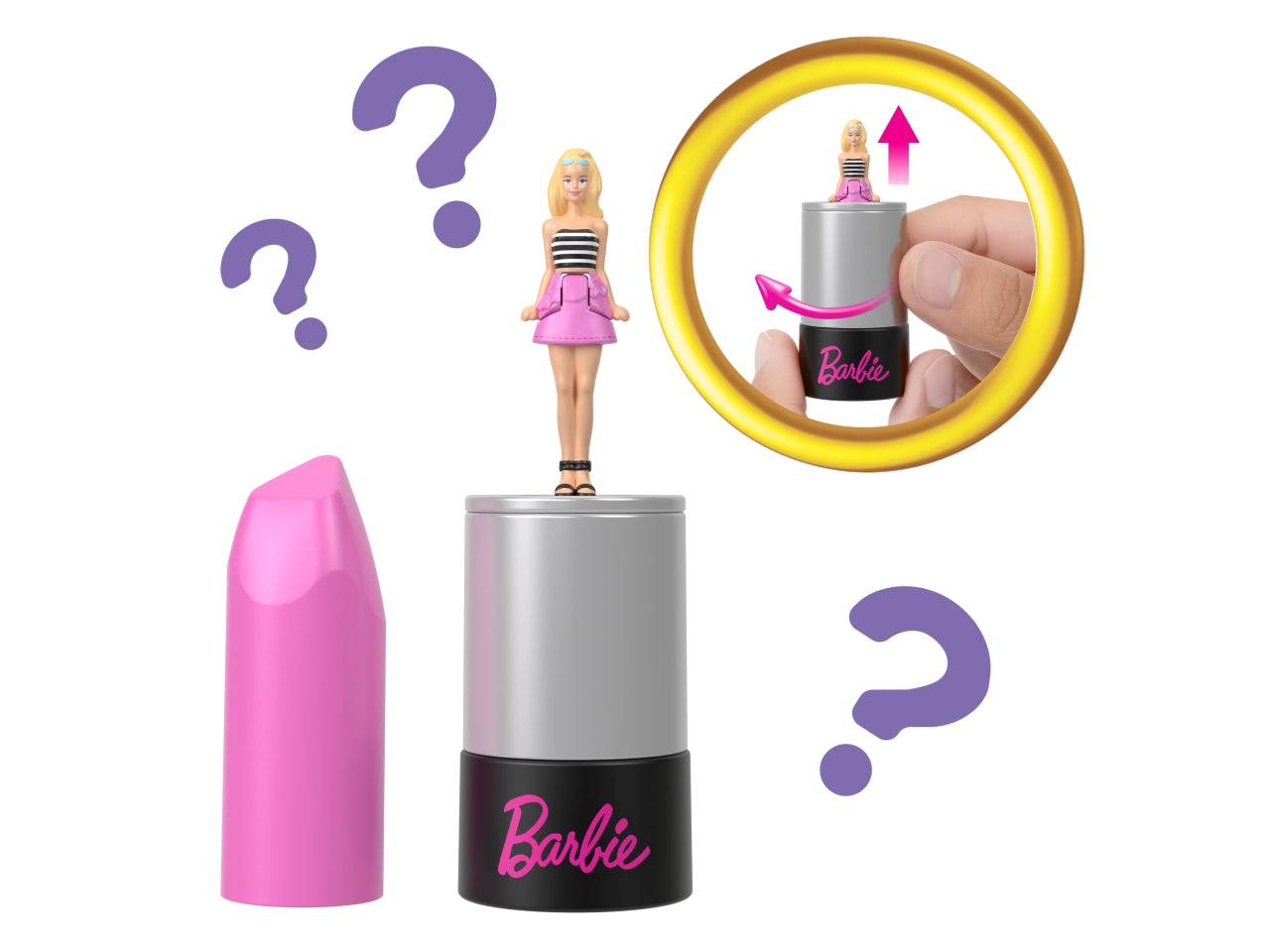 Barbie Mini barbieland fashionistas dolls, Rossetto con mini dolls a sopresa per bambine 4+ Mattel