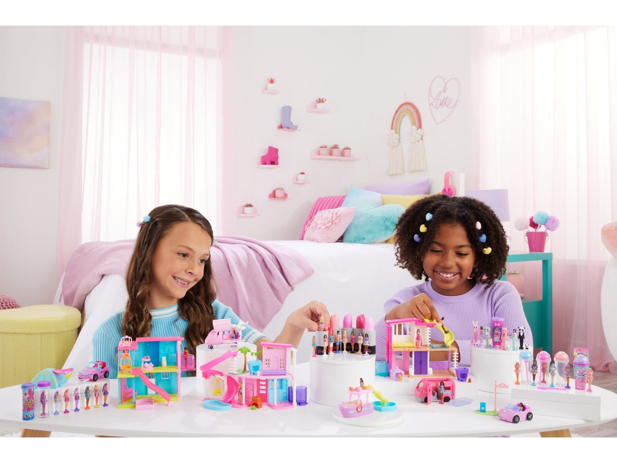 Barbie Mini barbieland fashionistas dolls, Rossetto con mini dolls a sopresa per bambine 4+ Mattel
