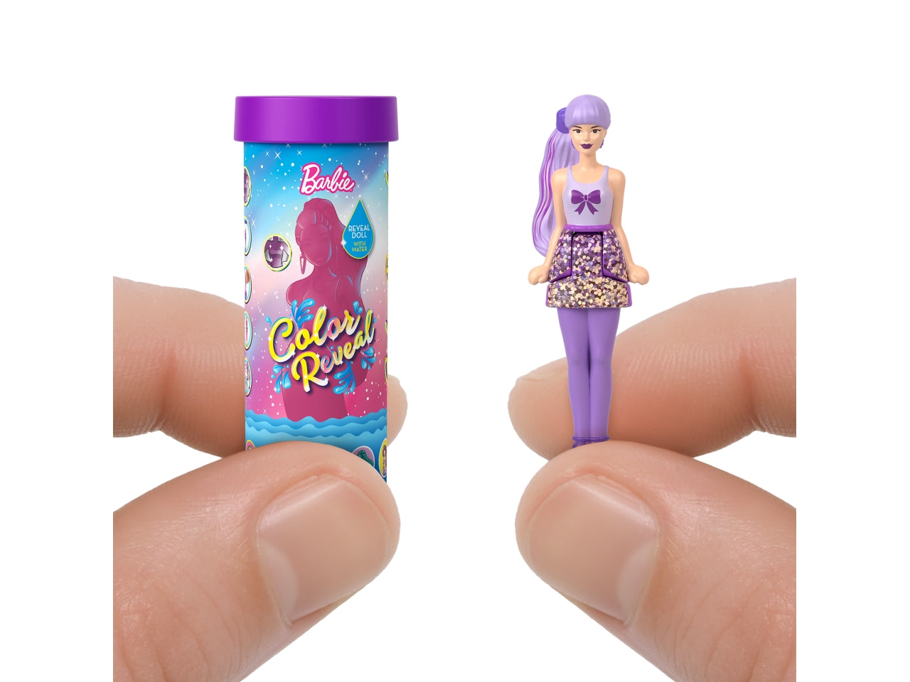 Barbie Mini barbieland color reveal, Mini dolls che rivela il colore con l'acqua 4+ Mattel