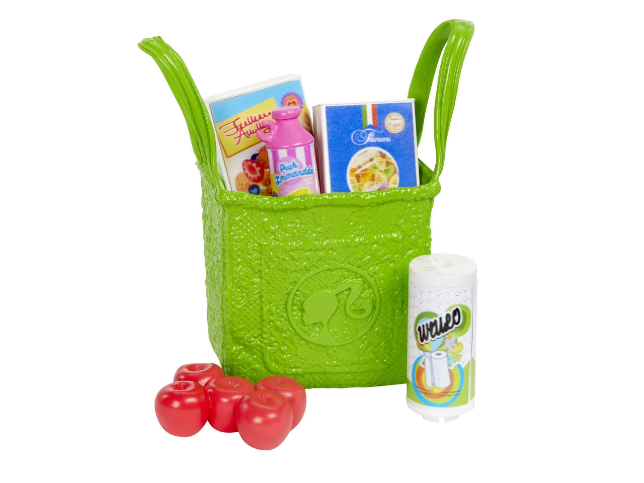 Barbie - Dispensa dei Sogni, playset estensione della cucina di Barbie con bambola inclusa e 25+ accessori, mobili per casa delle bambole e adesivi a tema cibo, giocattolo per bambini, 3+ anni - Mattel