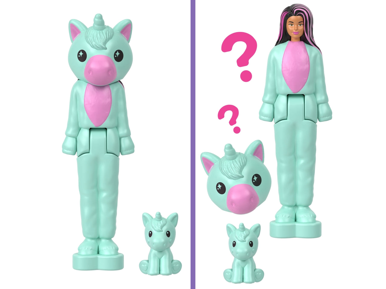 Bambola Barbie Mini BarbieLand Cutie Reveal Serie Color Dream da 3,8 cm con cucciolo $
