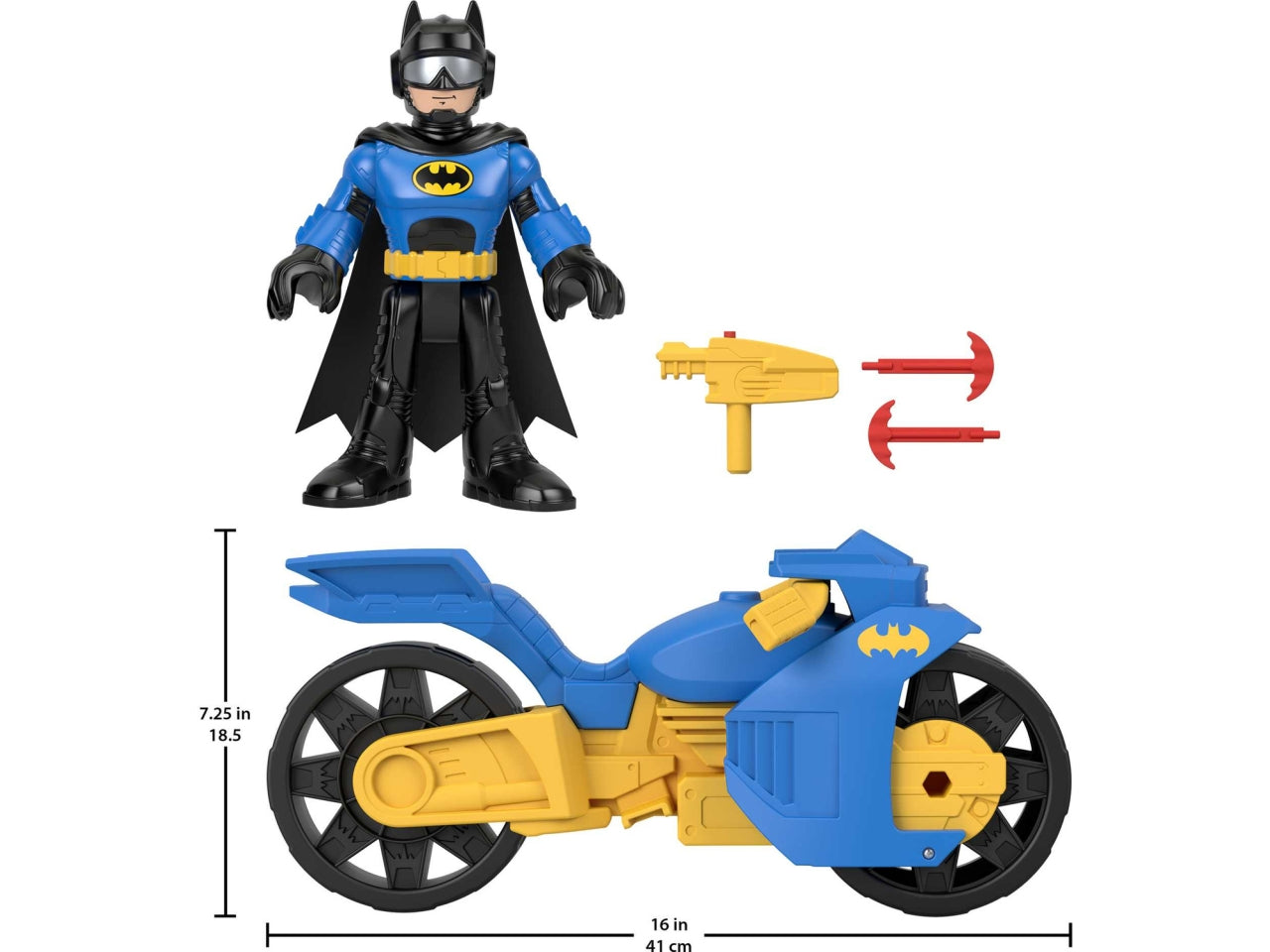 Giocattolo Batman Imaginext DC Super Friends Batmoto XL e Batman | Mattel