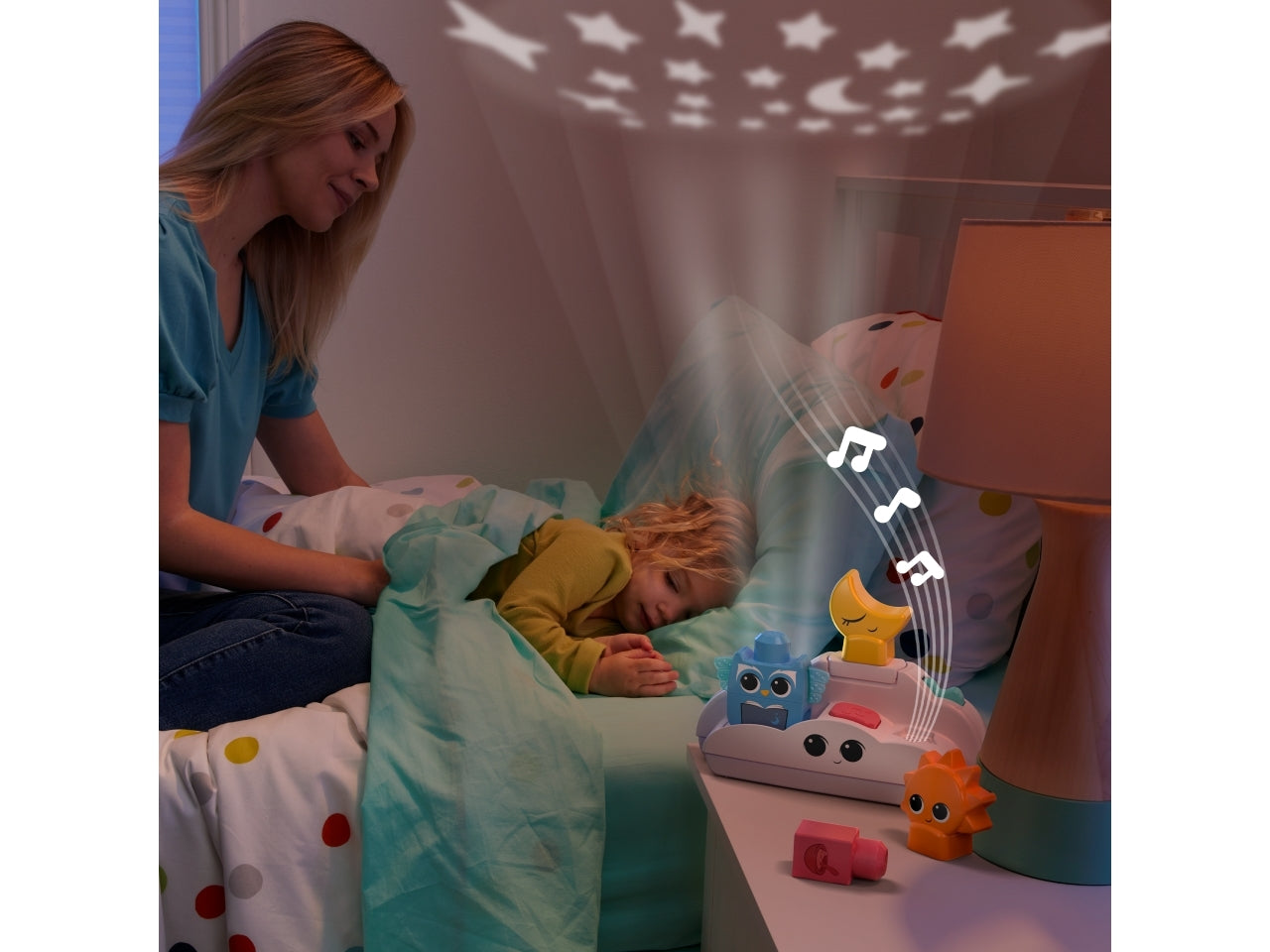 MEGA BLOKS Luce Notturna Rise & Snooze, set da costruire con 30 pezzi | Mattel