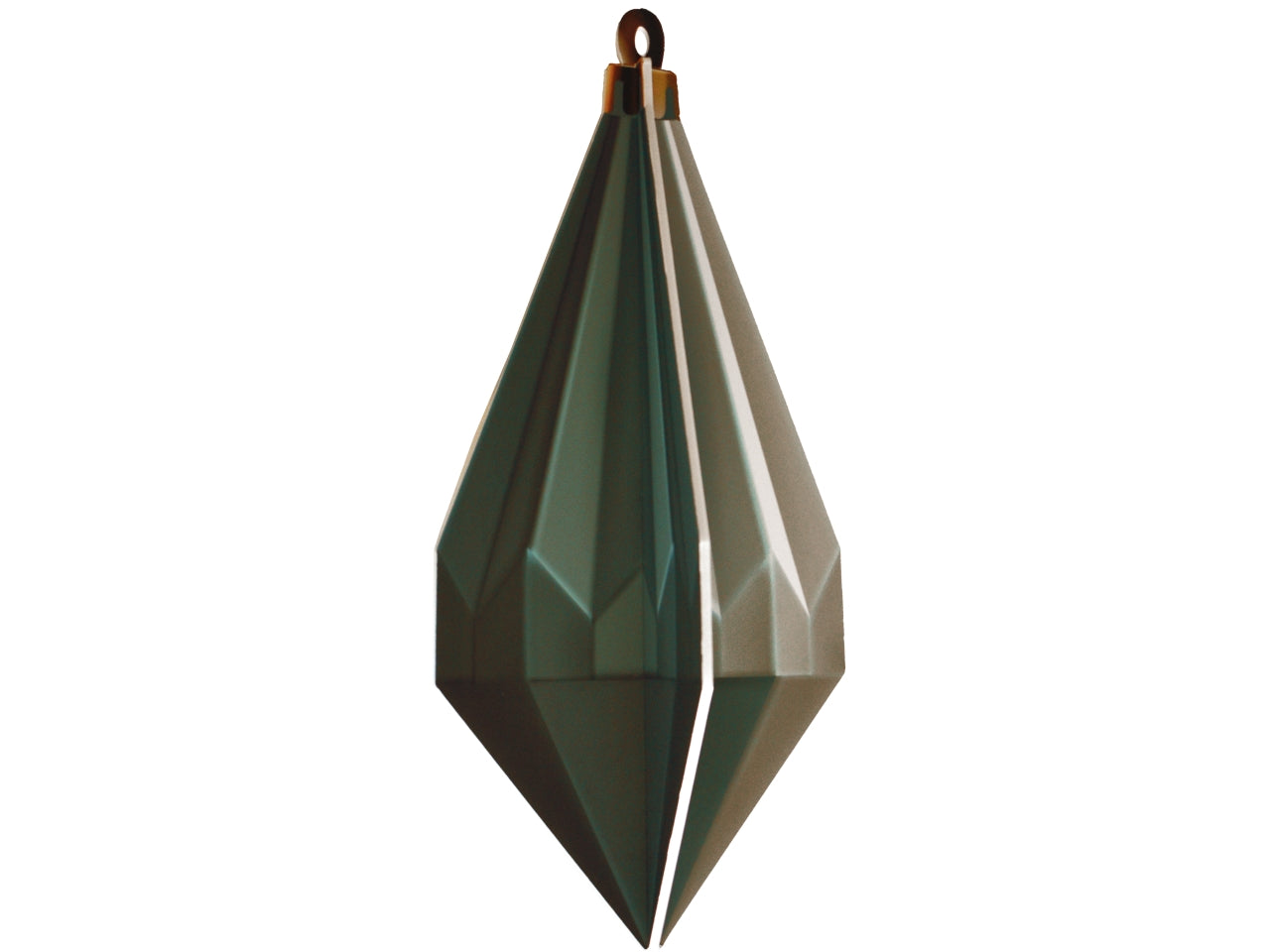 Decorazione crystal di natale 3d 31x70cm verde in becks 5mm con foro per appenderla