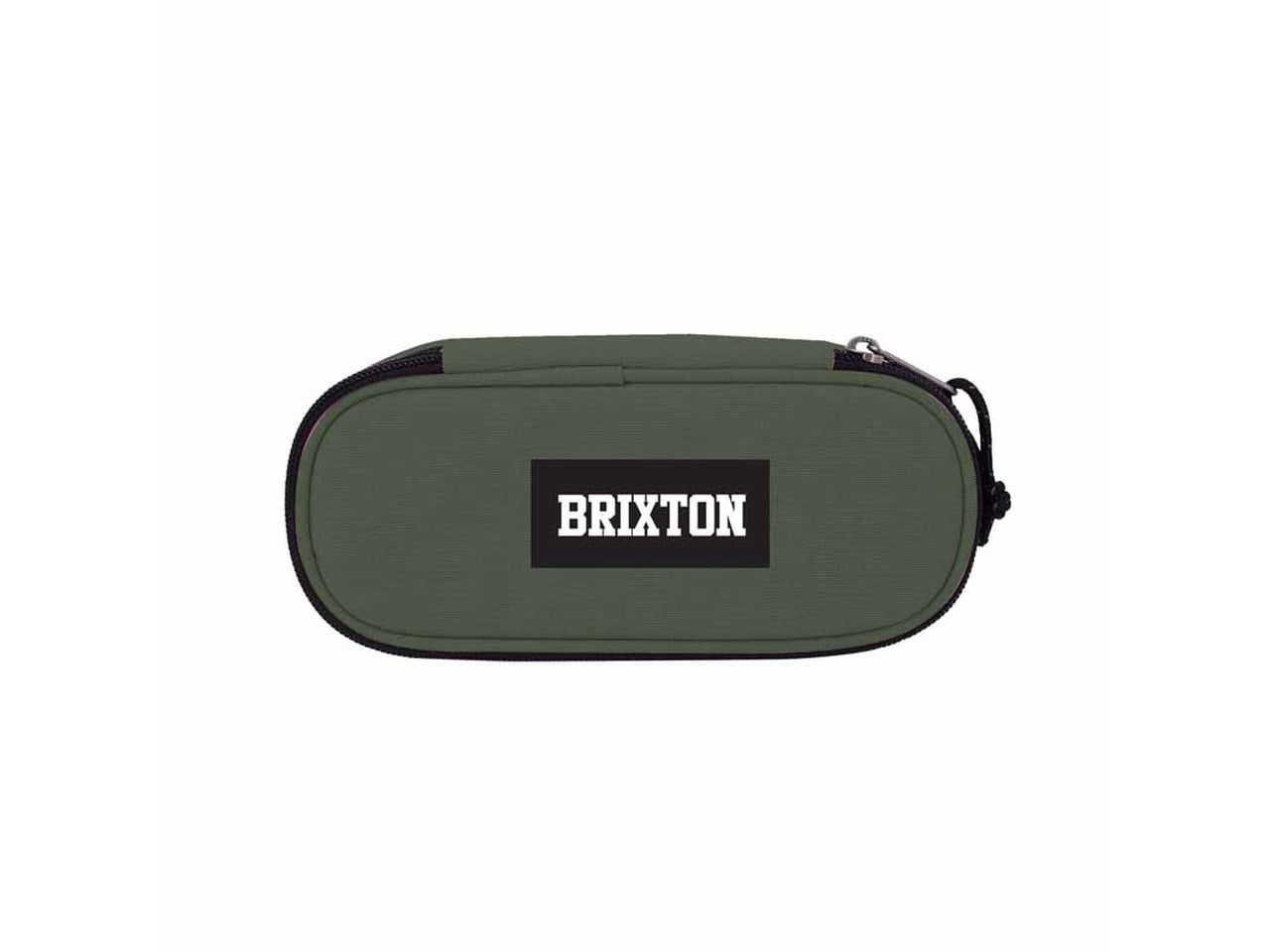 Astuccio scuola bauletto Brixton in poliestere verde militare con chiusura zip 22,5x10x5 cm - Dimagraf