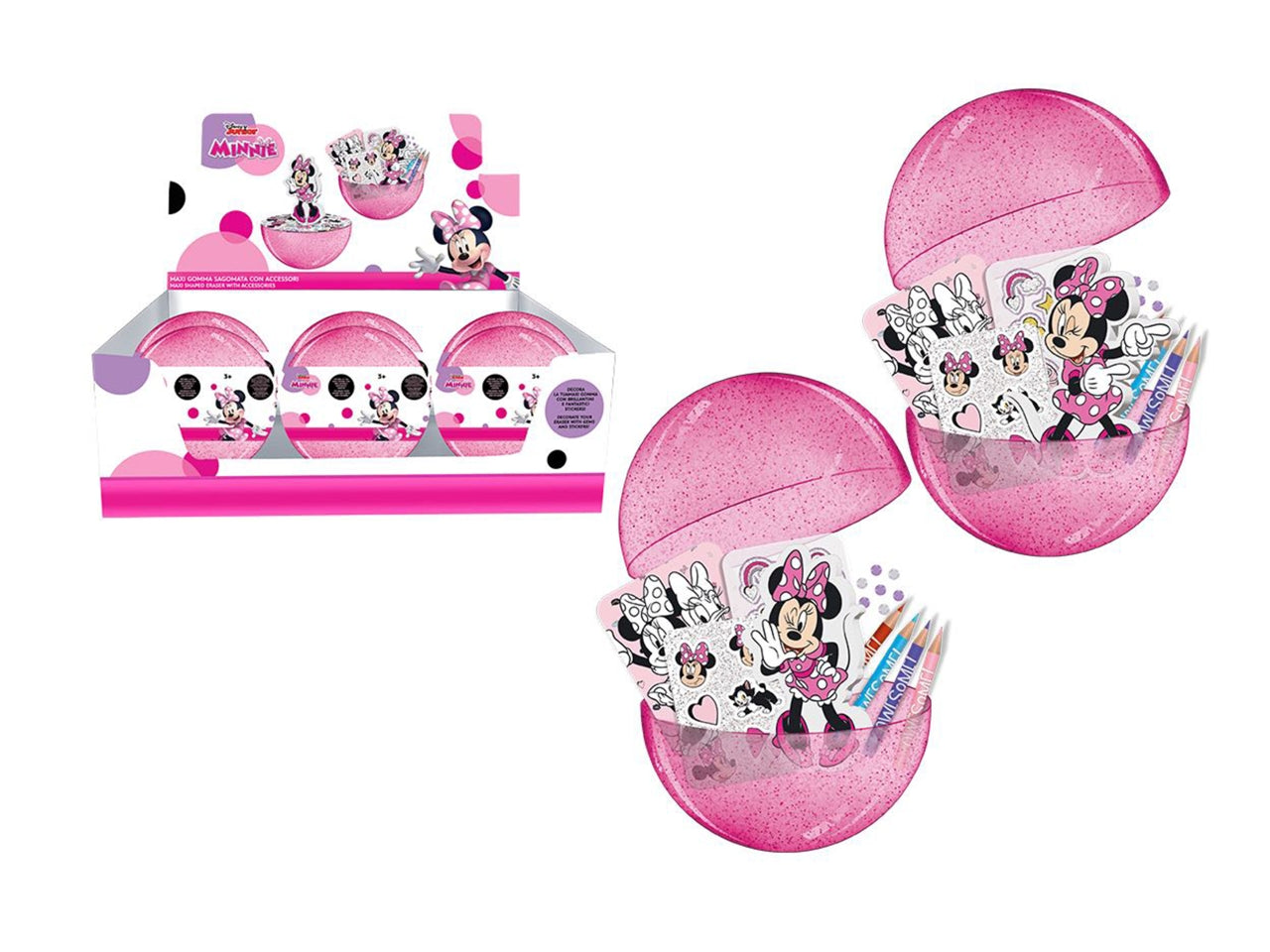 Sfera Portaoggetti Minnie Disney con Kit Cancelleria: Creatività e Divertimento per Bambine