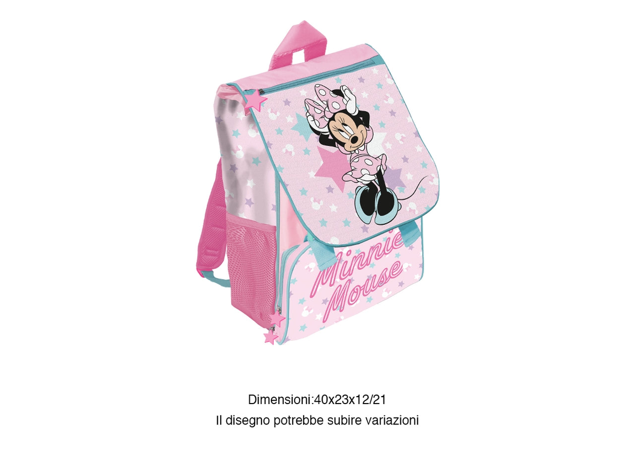 Zaino estensibile Minnie premium in tessuto rosa - MC Group