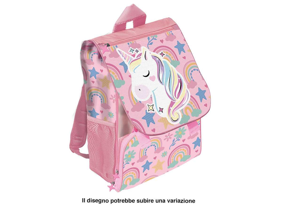 Zaino estensibile unicorno premium in tessuto rosa - MC Group