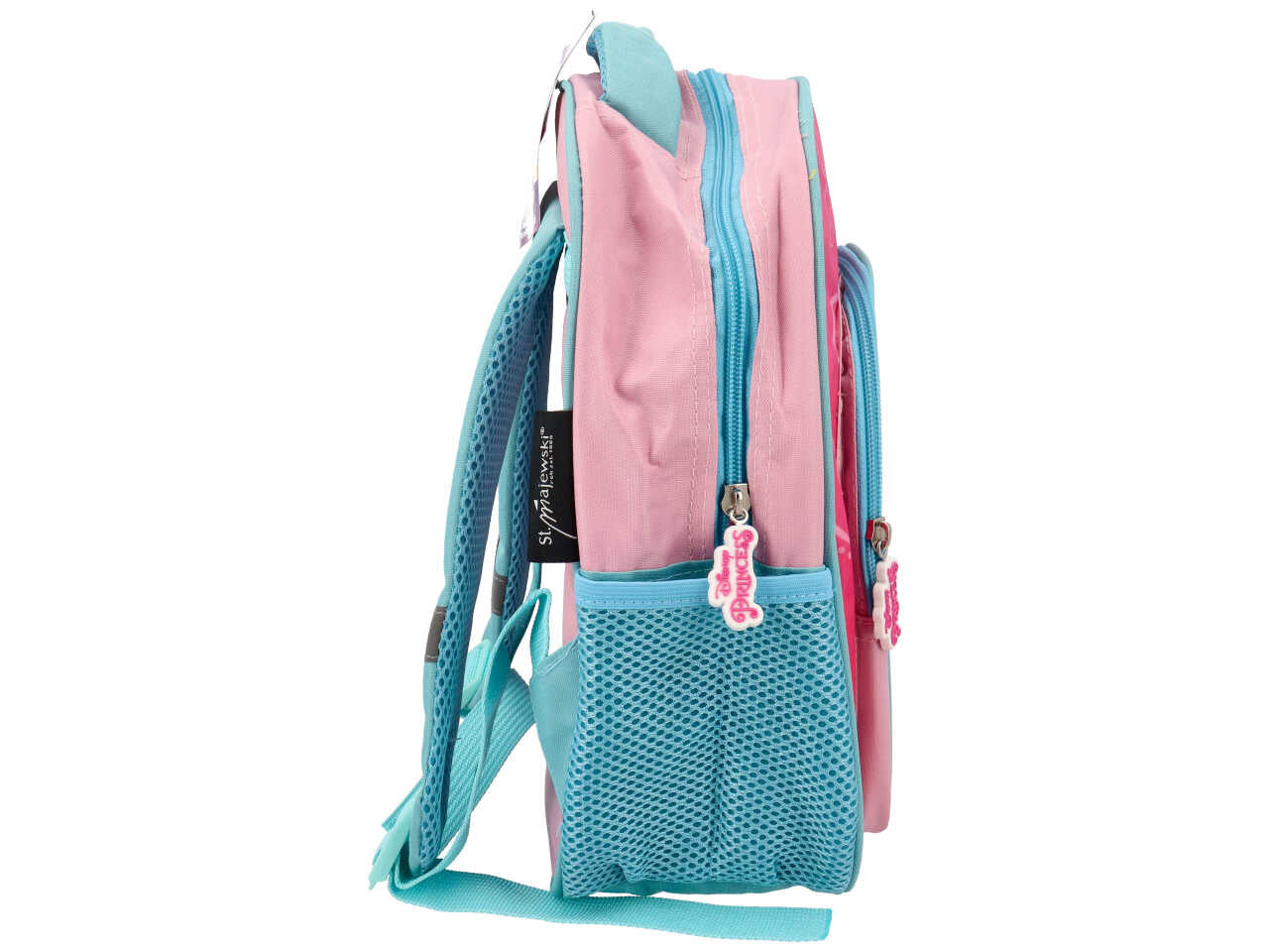 Zaino asilo Principesse per bambina in tessuto rosa e celeste 24x30x10 cm - MC Group